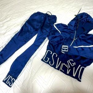 Blue Tracksuit with White Lettering